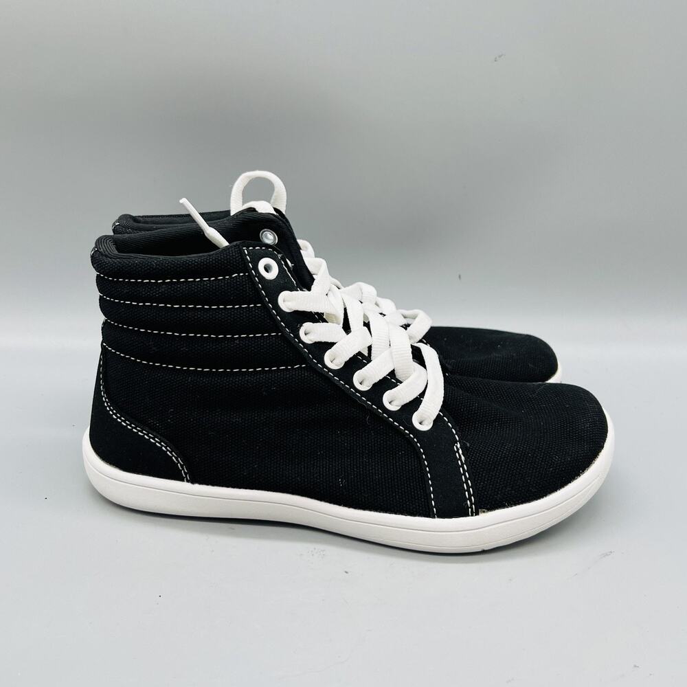WHITIN Shoes Womens 6 Black Canvas High Top Sneakers Lightweight Walking